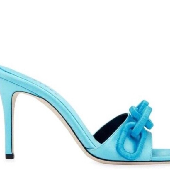 SERENA UZIYEL Catena Chain-Embellished Heeled Sandals Size -9 - Picture 3 of 3